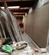 Ambachtelijk gelijmd schildersdoek